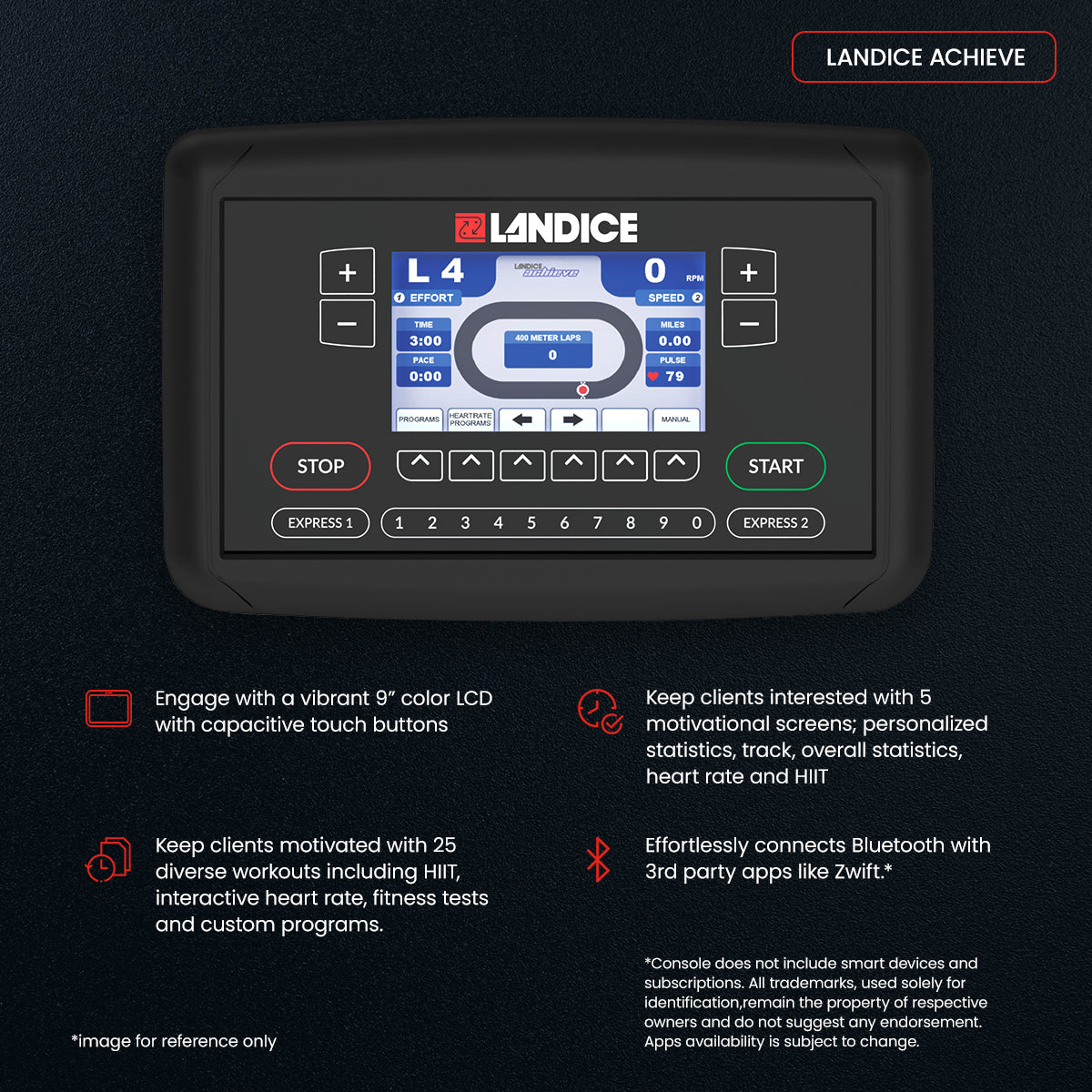 U9 Upright Bike - Landice Achieve